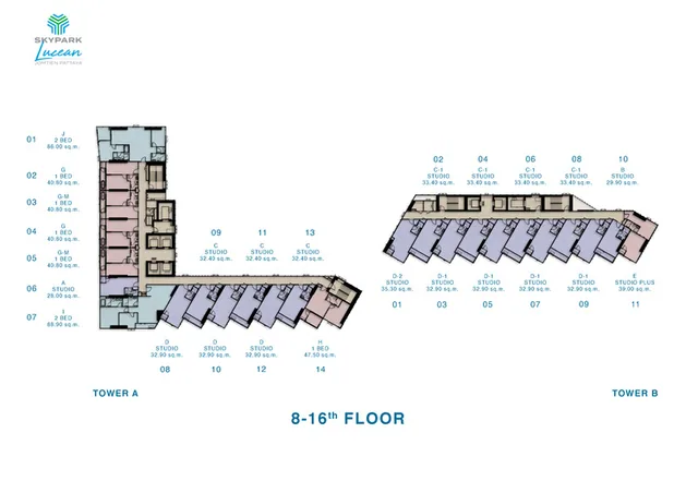 Skypark Lucean Jomtien Pattaya (phase 1), plan 5