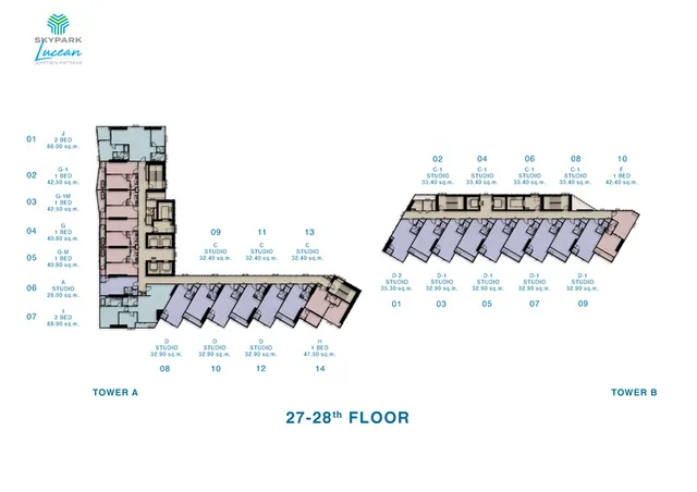 Skypark Lucean Jomtien Pattaya (phase 1), plan 7
