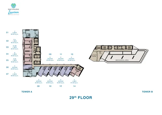Skypark Lucean Jomtien Pattaya (phase 1), plan 8