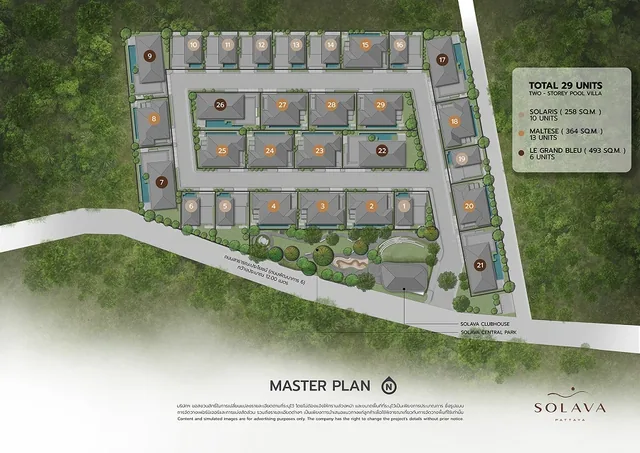 Solava Pattaya, plan 1