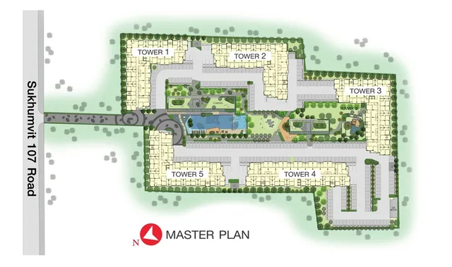 Supalai City Resort Sukhumvit 107, plan 1
