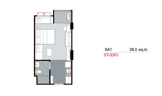Supalai City Resort Sukhumvit 107, plan 7
