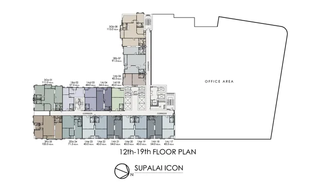 Supalai Icon Sathon, plan 1