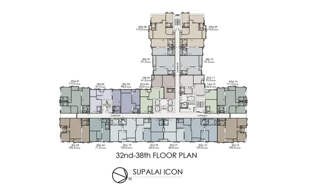 Supalai Icon Sathon, plan 4