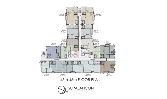Supalai Icon Sathon, plan 8