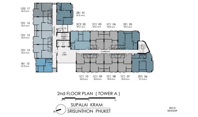 Supalai Kram Srisoonthorn Phuket, plan 2