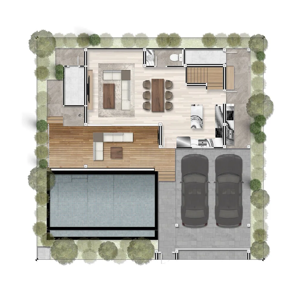 Zensiri Estate Jomtien, Type A, floor 1 plan