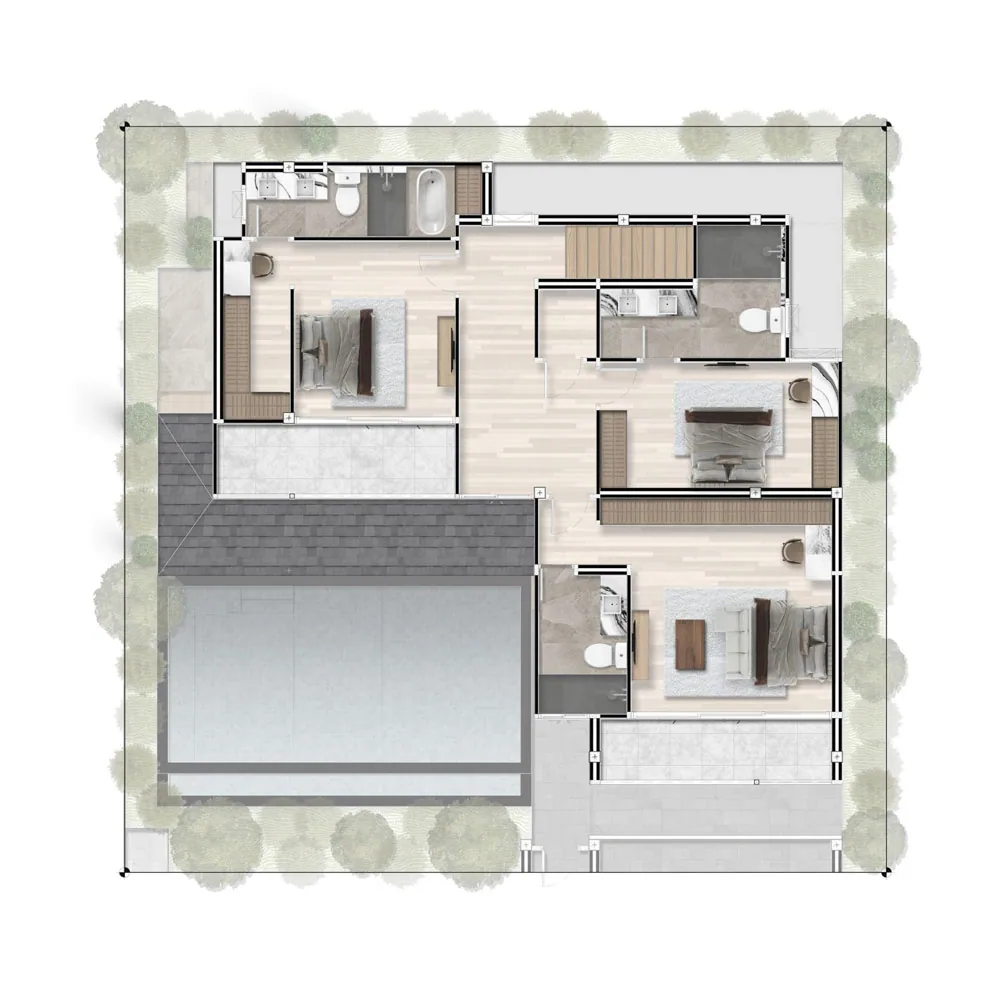 Zensiri Estate Jomtien, Type A, floor 2 plan