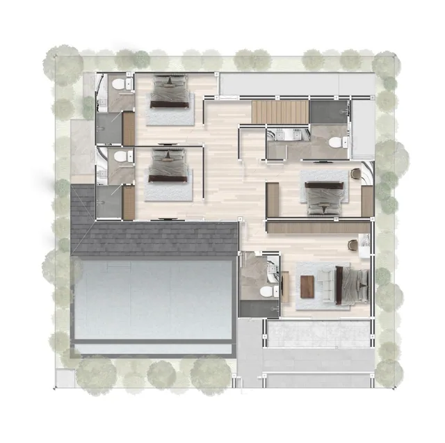 Zensiri Estate Jomtien, Type B, floor 2 plan