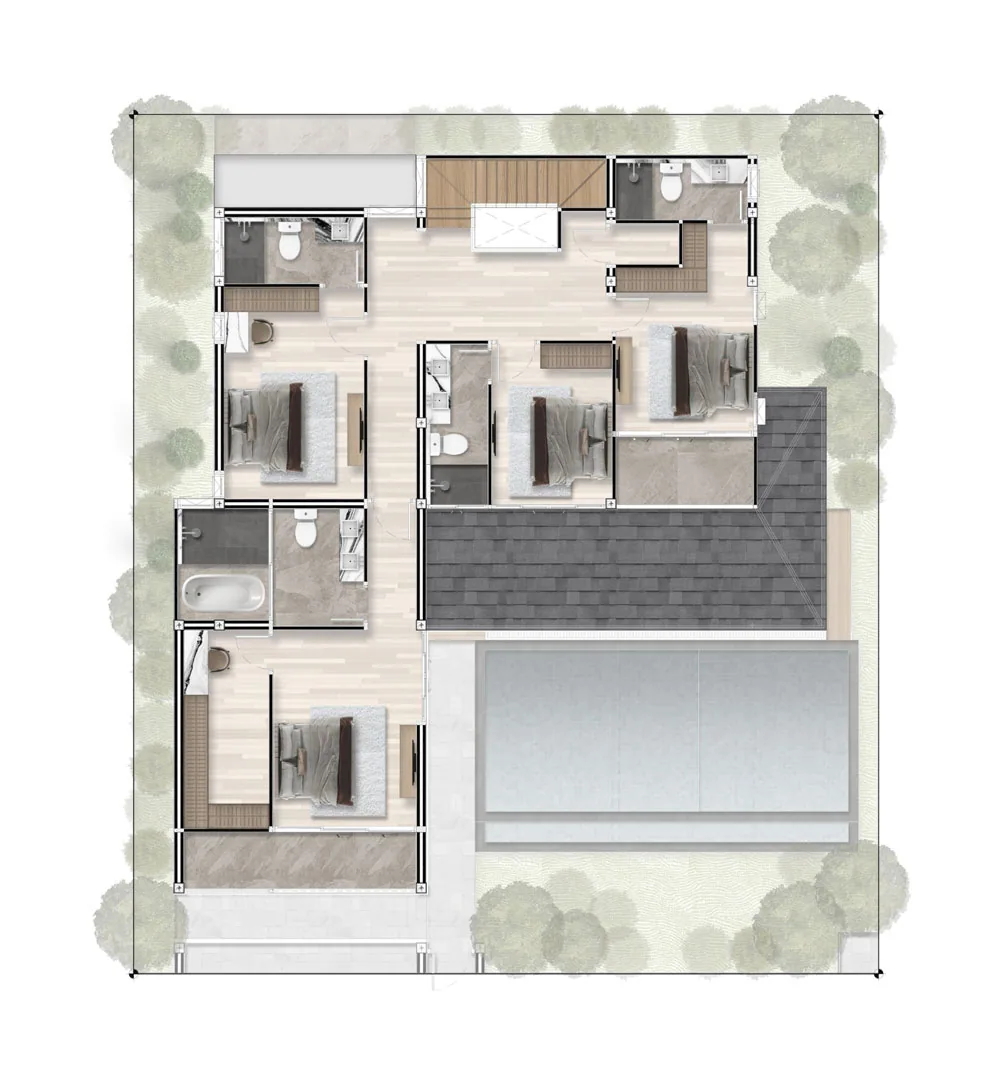 Zensiri Estate Jomtien, Type C, floor 2 plan