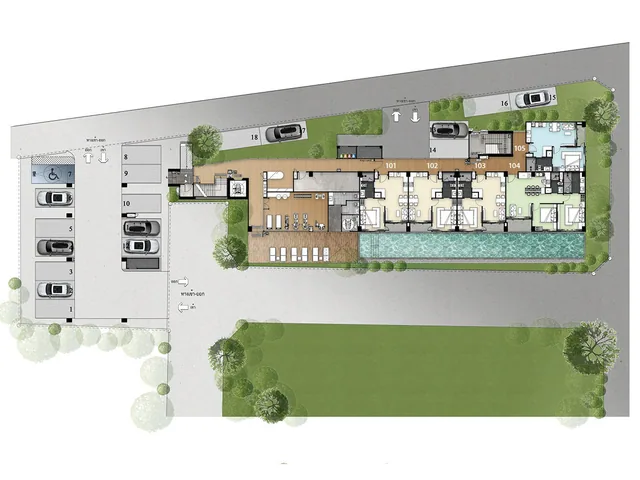 Zensiri Condominium Koh Chang, 1st floor plan
