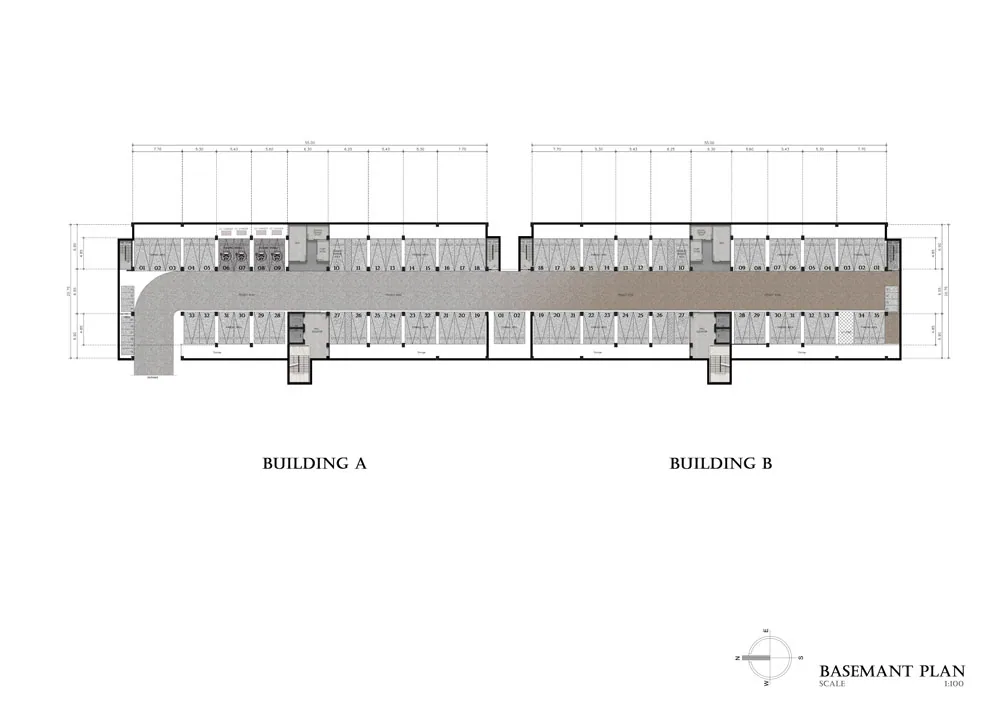 Zensiri Residences Jomtien, basement plan